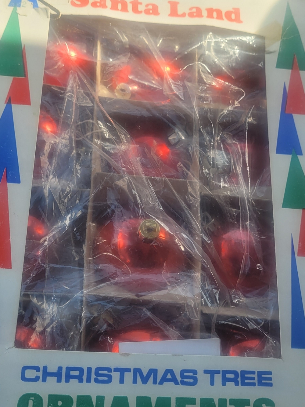 Santa Land Red Christmas Tree Ornaments - Shiny